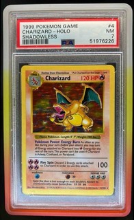 1999 Pokemon Shadowless Charizard Holo #4/102 PSA 7