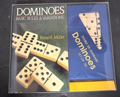 Dominoes Basic Rules & Variations By Reiner F Muller Book & Gift Set 28 Tile