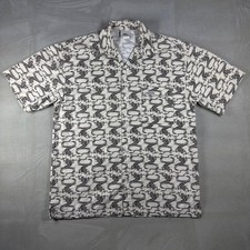 Vintage No Fear Dragon Print Shirt Mens XL White Black Y2K Made in USA Skate