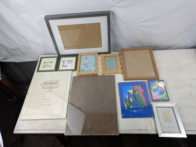 11 Vintage & Moderne Foto Bilderrahmen Konvolut Posten Klemmrahmen, Holz, lasiert