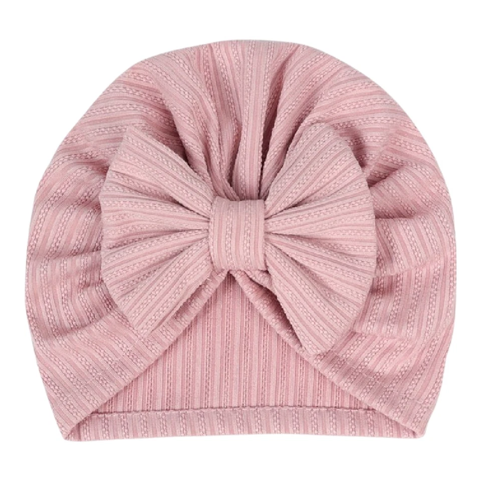 12 piezas Sombreros para bebé niña con lazo niño pequeño bebé gorro gorra suave 0-24 meses Foto 4 de 4