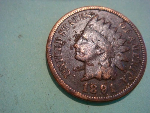 1891 Indian Head Penny IHP in Good album fill Condition  - actual coin in photo