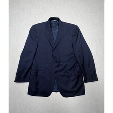 Canali 1934 Men Navy Blue 100 Wool 2 Button Blazer Sport Coat Made in Italy 52R