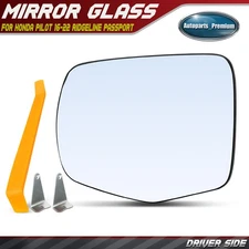 Front Driver Mirror Glass w/ Heated for Honda Pilot 2016-2022 Ridgeline Passport