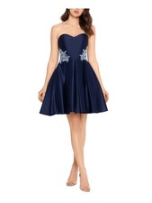 BLONDIE NITES Womens Sleeveless Above The Knee Prom Fit  Flare Dress