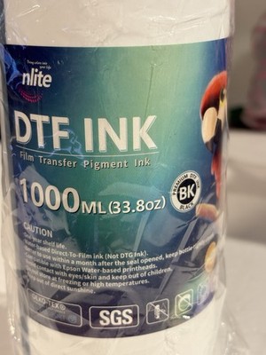 DTF Ink Black 1000ml Film Transfer Pigment Ink for Epson Printers 