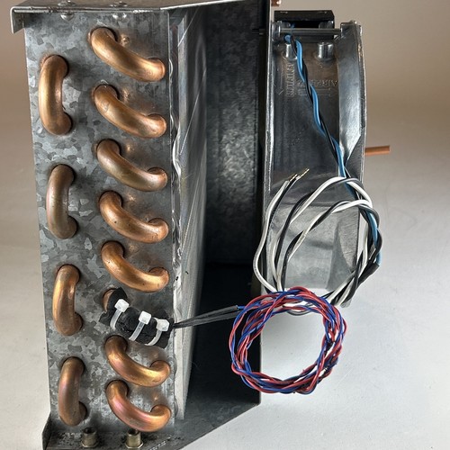 Aluminum Fin Copper Tube Air-cooled Water-cooled Condenser 8"x9"x3", w/110v Fan - Picture 15 of 17