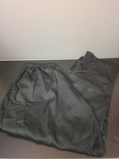Chef Works Chef Pants Black Elastic Waist Drawstring Cargo Unisex Size 3XL