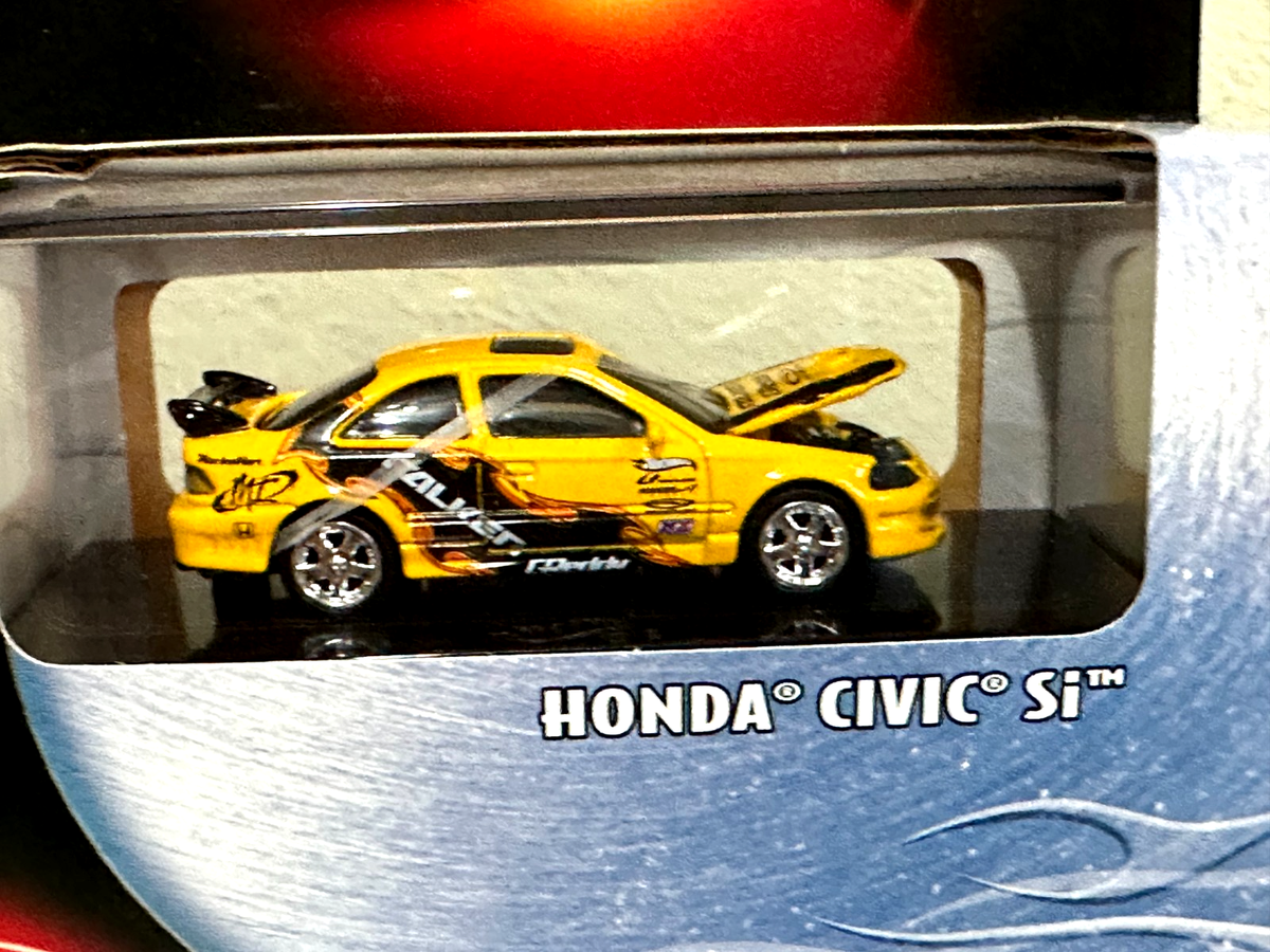 100% HOT WHEELS BLACK BOX HONDA CIVIC Si YELLOW COLLECTOR