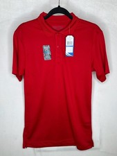 Nautica School Uniform Polo Shirt Boys XL 18/20 Red S/S Moisture Wicking UPF 50 
