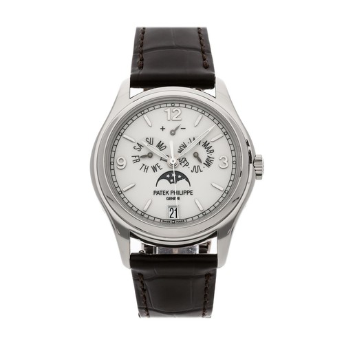 Patek Philippe Complications Annual Calendar Moon Phases Strap Watch 5146G-001