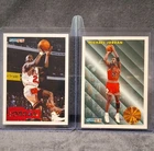 1993-94 Fleer  Michael Jordan Card #28 and #224 Chicago Bulls NBA Basketball HOF
