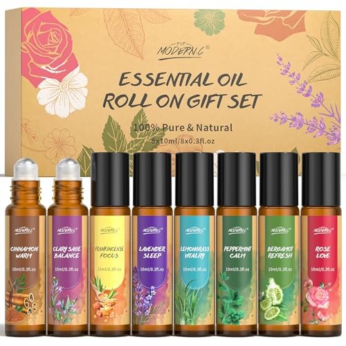 Coffret d'huiles essentielles à bille 8x10ml, idée cadeau relaxation bien-être