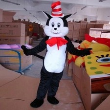 black cat Mascot Costume Cosplay Party Dress Clothing Halloween Adults