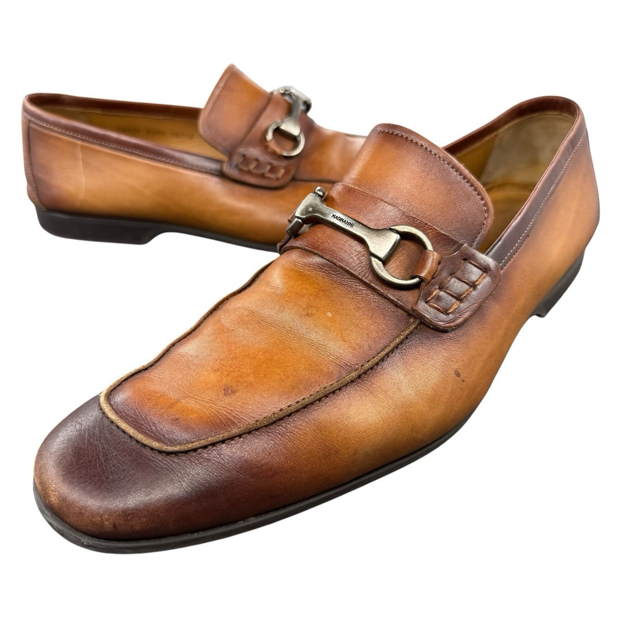 Magnanni Mens Rafa II Bit Loafer Mens Size 12 M Cognac Brown Made