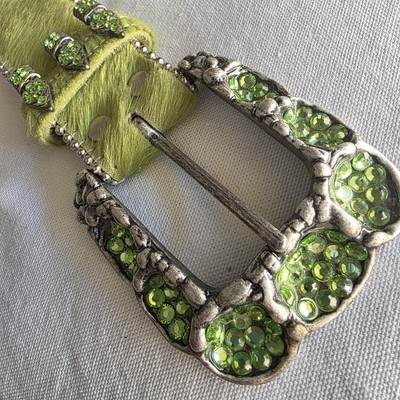 VTG BB Simon Belt Green Cowhide Medium Size 30 Style 3026 