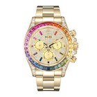 Rolex Daytona Watch 40MM Diamond Pave Diamond Baguette Index Markers Dial Yel