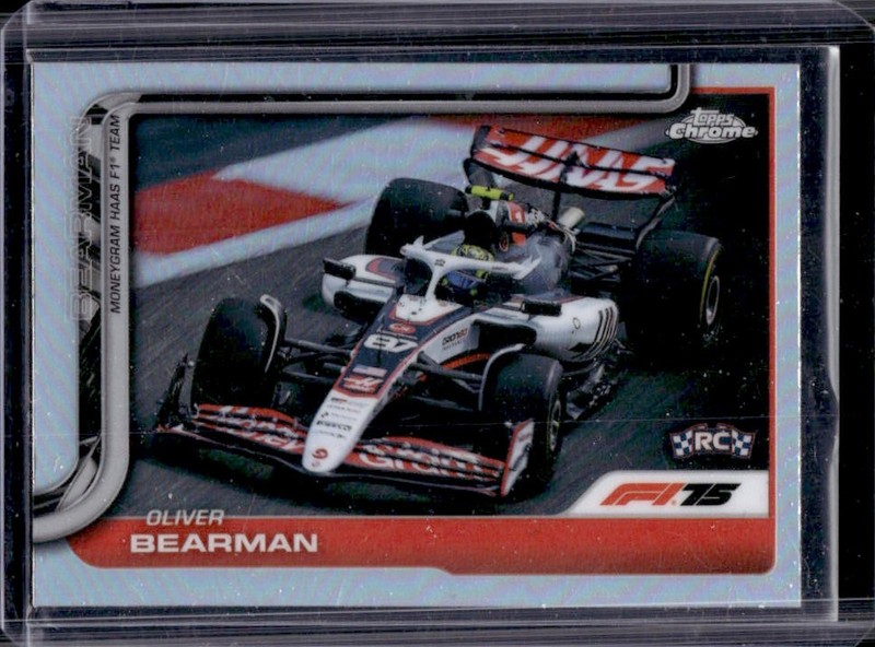 2025 Topps Chrome F1 Oliver Bearman RC Refractor Rookie F1 Car #86