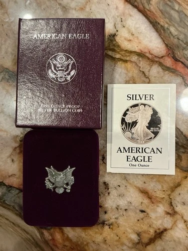 1988-S American Silver Eagle PROOF 1 Oz Silver - Coin & Box & COA