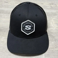 Surly Brewing Co Hat Cap Snap Back Black Trucker Mesh Patch Beer Mens Richardson