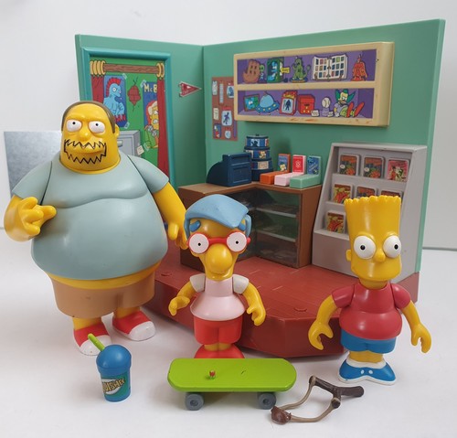 Simpsons Playmates WOS Android's Dungeon Set, Comic Book Guy, Bart, Milhouse