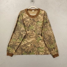 Vintage Realtree Camo Shirt Mens 2XL Single Stitch Pullover Hunting Long Sleeve