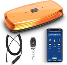 W12r Wapp Control Amber Beacon Light Magnetic Base Strobe Light Rechargeable..