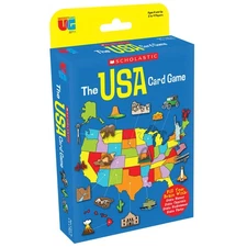 , Scholastic USA Travel Card Game, Learn State Capitals and Historic Facts, G...