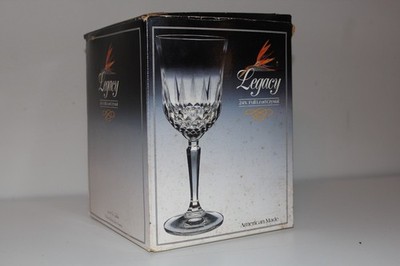 Vintage Legacy Anchor Hocking 24% Lead Crystal Wine Glasses USA 4 Piece Set  New | eBay