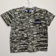 Molo x Jurassic World Roxo Dino Texture Dinosaur AOP Shirt Size 110 5T