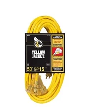 50 ft. 12/3 SJTW Multi-Outlet (3) Outdoor Heavy-Duty 15 Amp Extension Cord