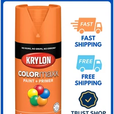 Colormaxx Gloss Spray Paint + Primer, Pumpkin Orange, 12 oz