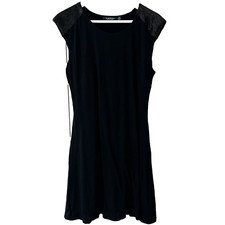 Ralph Lauren Dress Size XL Beaded Cap Sleeves Black A-Line LBD Party Classic