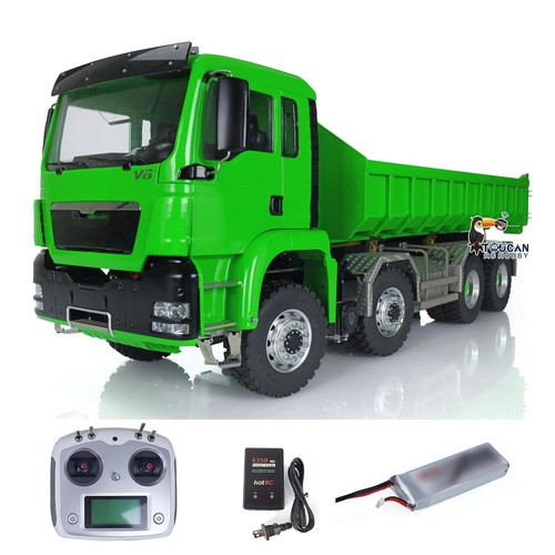 LESU TGS Metal 1/14 RC Hydraulic Dumper Truck 8x8 Remote Control Roll On Tipper - Picture 2 of 12