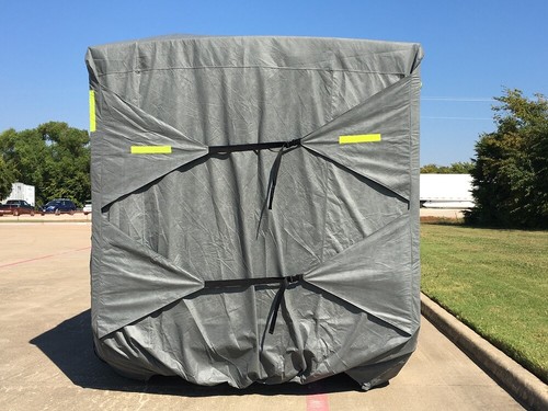 Deluxe Waterproof Recreational Travel Trailer RV Covers Grey, Various Sizes - Picture 4 of 8