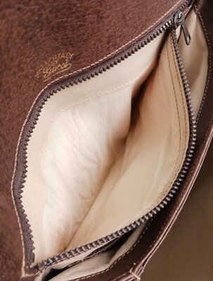 Gucci SMALL Vintage 000/091/1081 Brown Leather 1960's Jackie Twist