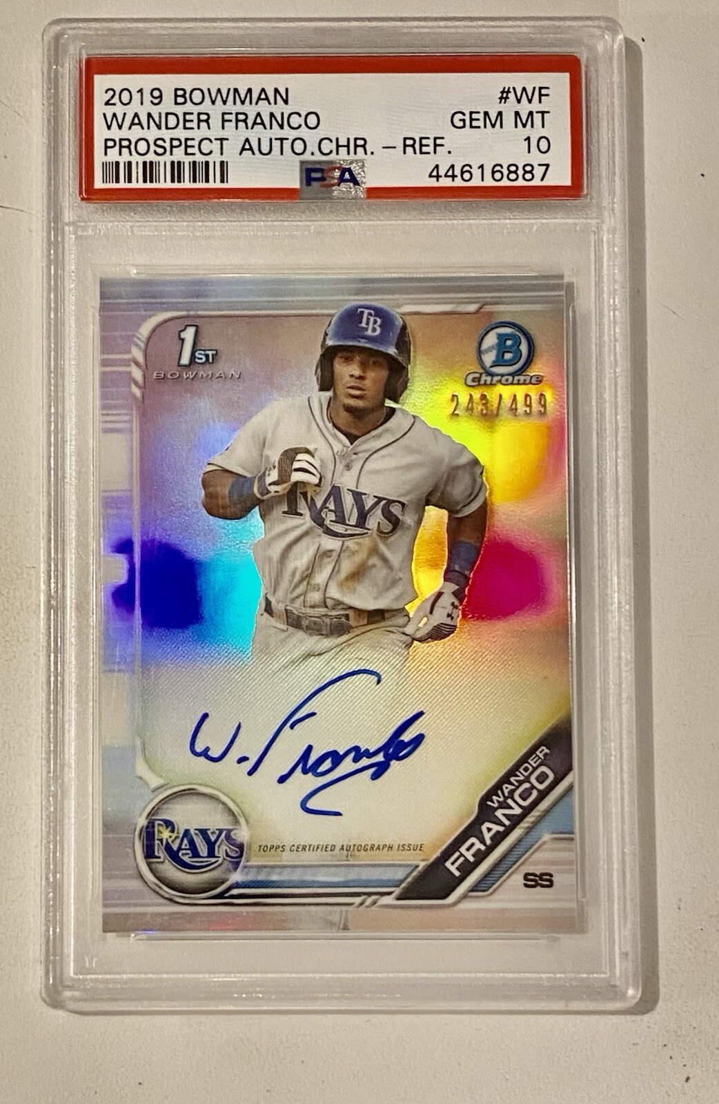 Wander Franco 2019 Bowman #CPA-WF Chrome Prospect Auto (1st) Price 
