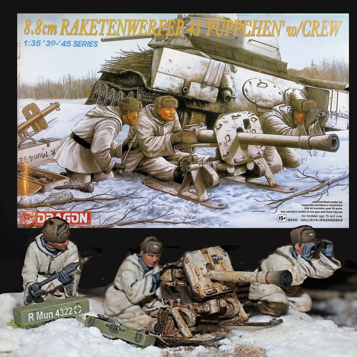 DRAGON 6097 1/35 8.8CM RAKETENWERFER 43 'PUPPCHEN' WITH 3 CREW | eBay