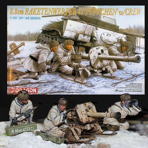 DRAGON 6097 1/35 8.8CM RAKETENWERFER 43 'PUPPCHEN' WITH 3 CREW - 第 1/3 張圖片