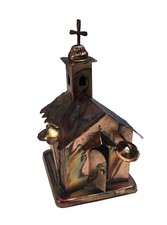 Berkeley Designs Metal Copper Church Music Box Plays “Amazing Grace” - Works
