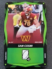 2024 UNO Elite Core Edition - Green #047 Sam Cosmi Washington Commanders