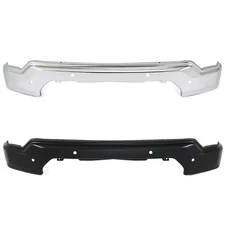 Chrome/Black Front Bumper Face Bar W/Sensor Holes For 2019-2021 GMC Sierra 1500