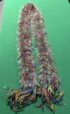 Girls Women  s Multi Color Rainbow Fuzzy Warm WINTER SCARF Wrap Fringe