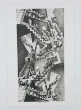 House Of Stairs By M. C. Escher 1951 Lithography Art Print 15” X 10” “House Of