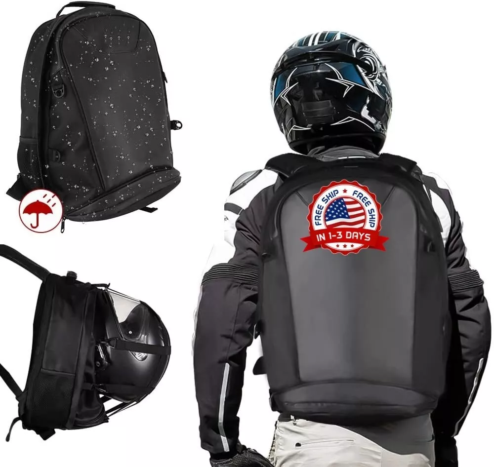 Mochila Para Motocicleta Hombres Mujer Ciclismo Moto Para Casco Bolso Con  Usb