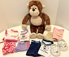 Build A Bear Workshop 18" Retired Brown Monkey X Belly PLUS 4 Outfits  Skechers