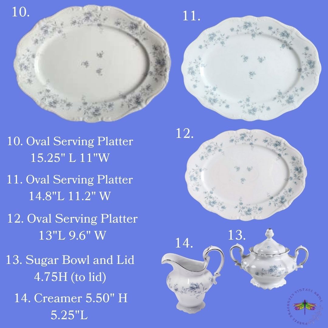 Johann Haviland Blue Garland Collection *Vintage Dinnerware *Free