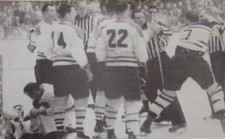 PRINT HOCKEY PICTURE MONTREAL CANADIENS BERT OLMSTEAD CLAUDE PROVOST