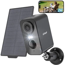 ieGeek Wireless Outdoor 2K Solar Security Camera Home WiFi Battery CCTV Alexa