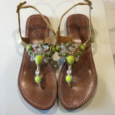 lime green flat sandals